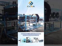 Máquina de gelo de cubo em comissionamento