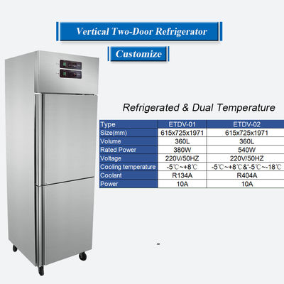 Preço directo de fábrica congelador frigorífico comercial frigorífico frigorífico e frigorífico vertical de dupla temperatura para uso doméstico