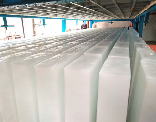 Água fresca refrigerando direta de máquina de gelo do bloco de R22 R404A 10 toneladas industrial