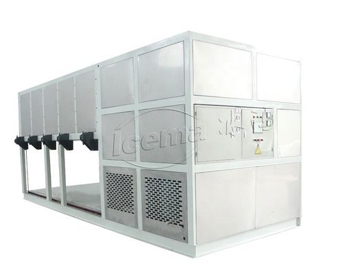 Água fresca refrigerando direta de máquina de gelo do bloco de R22 R404A 10 toneladas industrial
