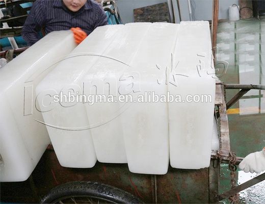 Máquina de fazer gelo de bloco industrial de água doce 10T 10000kg 10T/24H