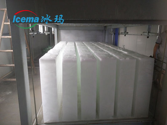 Máquina industrial automática de fabricação de blocos de gelo de 25 toneladas, resfriamento direto