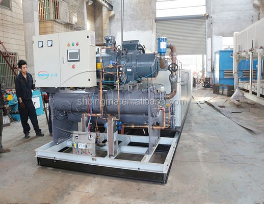 Água salgada 20T/24H Máquina de fazer bloco de gelo industrial para armazenamento a frio de fábrica de gelo