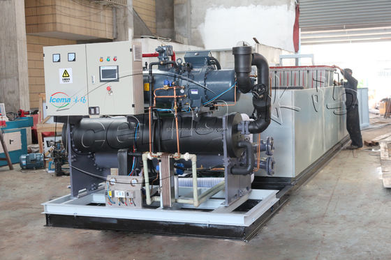 Máquina industrial de fabricação de blocos de gelo de 10 toneladas tipo salmoura 380 V