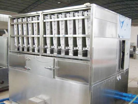 Cubo de gelo automático que faz a máquina 8T/24h industrial para a fábrica de gelo da indústria da bebida da cafetaria