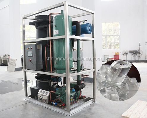 Máquina de fabricação de gelo por tubo industrial 3T/dia CE sistema de fabricação de gelo por tubo comercial para conservação fresca