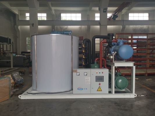 Máquina Industrial de Fazer Gelo em Flocos de Água Doce 5 Toneladas Resfriamento Direto