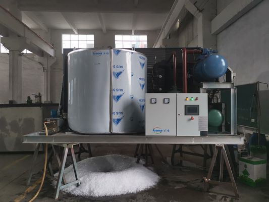 Resfriamento direto da máquina de gelo em flocos de água doce de 20 toneladas