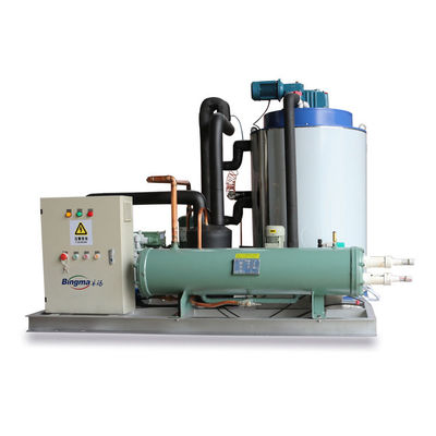 Máquina automática de gelo em flocos de água doce 50 toneladas de resfriamento direto