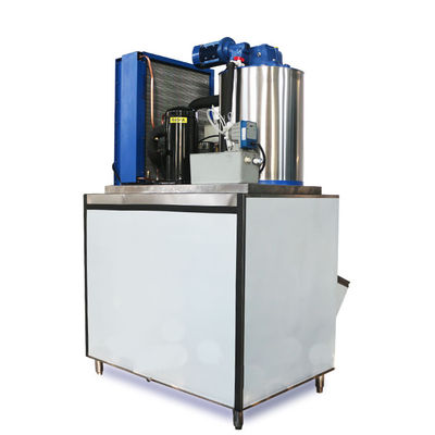 Máquina eléctrica comercial de gelo de flocos de neve refrigerada a água Máquina industrial de flocos de gelo de 30 toneladas para transporte marítimo
