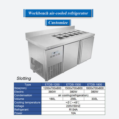 Bebida entalhada de refrigeração ar do refrigerador 120L da bancada