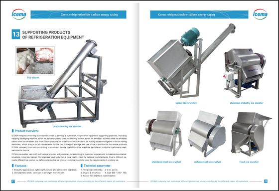 Máquina de triturar gelo 9T/H CE Máquina de cortar gelo em aço inoxidável comercial