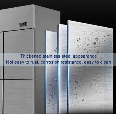 Refrigerador comercial de hotel 1350L seis portas de refrigeração área de refrigeração
