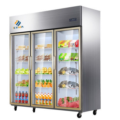 Congelador Vertical Comercial de Aço Inoxidável para Restaurante 1350 L