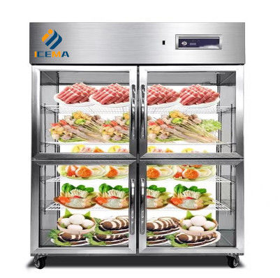 Mesa de trabalho para cozinha 780L Geladeira Freezer com quatro portas