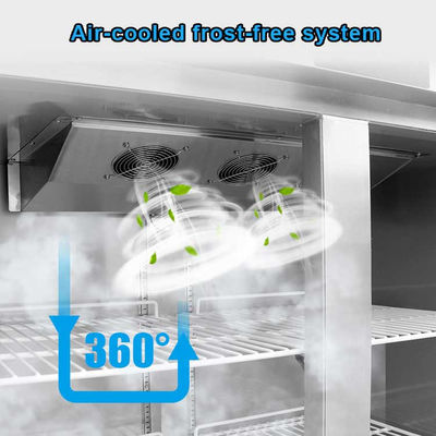 Mesa de trabalho para cozinha 780L Geladeira Freezer com quatro portas