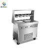 Bandejas dobro da máquina comercial de Fried Ice Cream Roll Maker