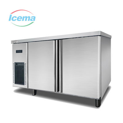 Frigorífico de aço inoxidável de porta dupla Refrigerador de 150 libras Refrigerador de congelador vertical