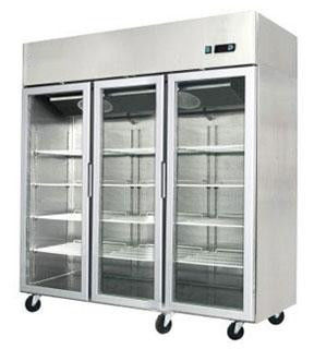 Geladeira vertical freezer 1350L porta de vidro comercial de capacidade ultra grande