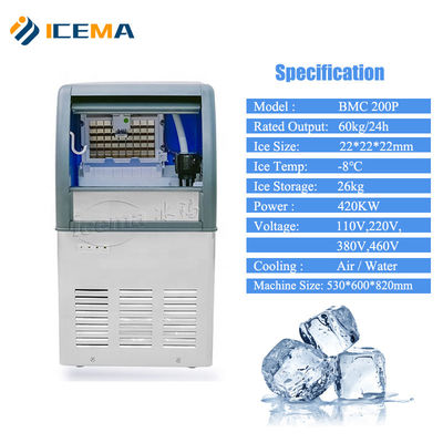 Bom preço Máquina para fazer cubos de gelo 80kg/24H comercial automática para casa, restaurante, loja, bar on-line