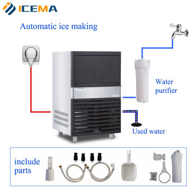 Bom preço Refrigerante R404a Máquina de cubos de gelo industriais com 41 kg de produção de cubos de gelo on-line