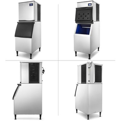 Máquina de gelo de 22 mm Cubo 450 kg Capacidade Adequada para bares Salões de dança e restaurantes
