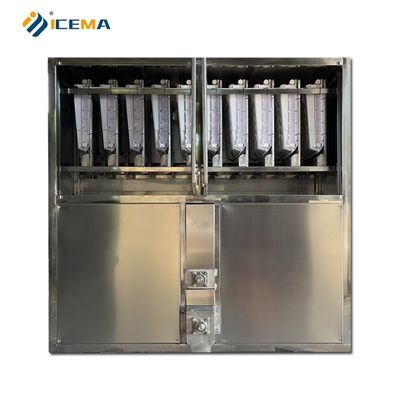 Restaurante Supermercado 5T Sistema de controlo automático Máquinas industriais para fazer cubos de gelo