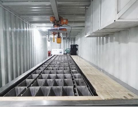 Loja de alimentos Container industrial Bloco de geladeira Máquina de fazer gelo Peso 25kg 50kg 100kg Consumo