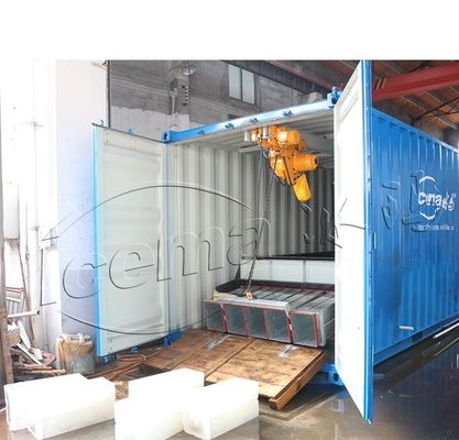 Emerson 3 toneladas de refrigeração direta ICEMA Containerized Block Ice Plant