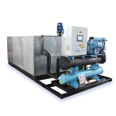 comprar 19.75KW Multifunção 2T 5T 10T 20T Bloco de Salmoura Frigorífico para 5000 kg Produção de Gelo online manufacture