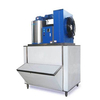 Máquina de fazer gelo em flocos de 1000 kg com caixa de armazenamento de gelo