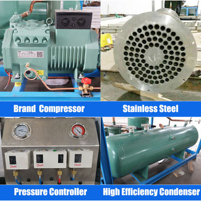 Máquina de tubos de gelo Bitzer Compressor de 15 toneladas para produção de gelo em ambiente industrial