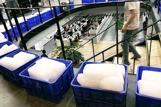 600 KG Máquina de fabricação de gelo de blocos de gelo industriais personalizados para operação de mineração de energia