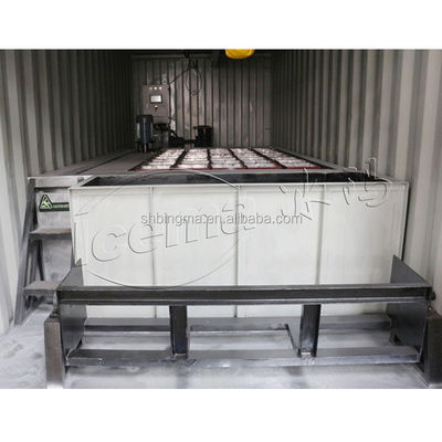 6400*2250*2500 Máquina de gelo em blocos de contentores com outra capacidade de armazenamento de gelo em portos e cais