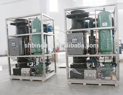 Máquina de gelo de tubo de aço inoxidável profissional de 25 toneladas para aplicações industriais