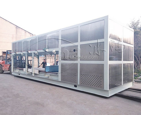 Máquina de fabricação de gelo industrial 10T/24H com arrefecimento directo e refrigerante R404A/R22