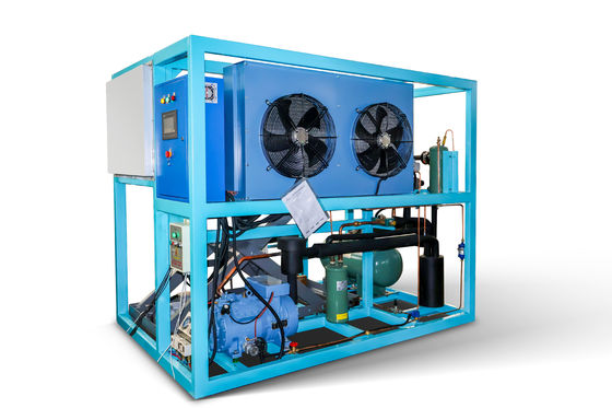 Máquina para fabricação de gelo industrial de 1 tonelada, com capacidade de arrefecimento directo e de armazenamento de gelo