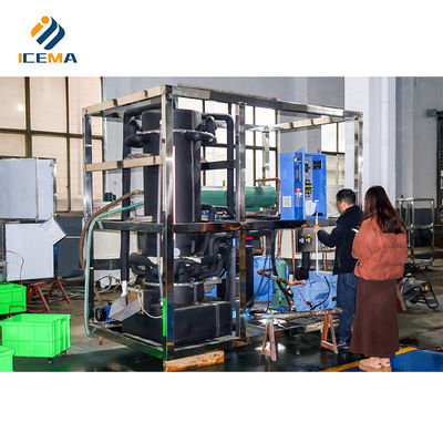 2024 Máquina de gelo de tubo comercial de 5 toneladas 304 Material para produção industrial de gelo