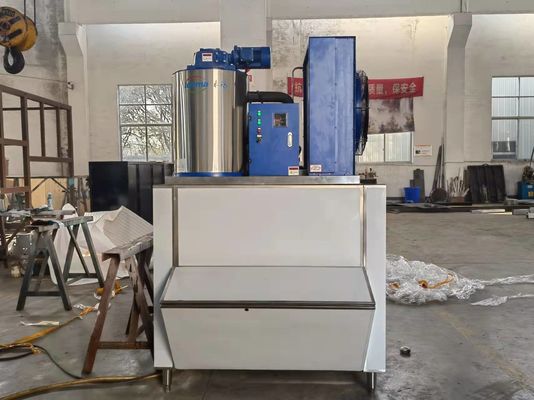Máquina de refrigeração por ar/água para fabricação de gelo em flocos de 1 a 2 toneladas