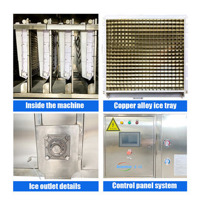 Máquina automática de fazer cubos de gelo para instalações de gelo