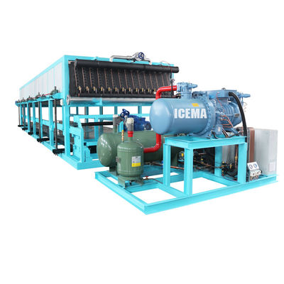 85 kW Capacidade de refrigeração Máquina de blocos de gelo industrial para produção de gelo em grande escala