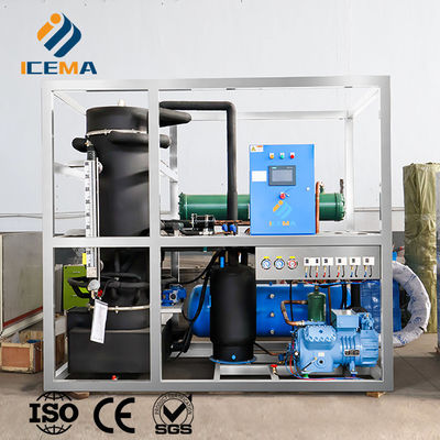 Máquina de fabricação de gelo de tubo ICEMA Output diário personalizável 1T-30T Adequado para venda de gelados Bares de gelo Hotéis podem ser fornecidos com máquina de embalagem sacos de gelo