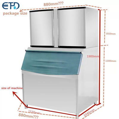 comprar Máquina de Gelo Comercial Tipo Resfriamento a Ar com Capacidade Diária de 900kg 24 Horas Refrigerante R404a Equipamento para Fazer Gelo Fabricação em linha