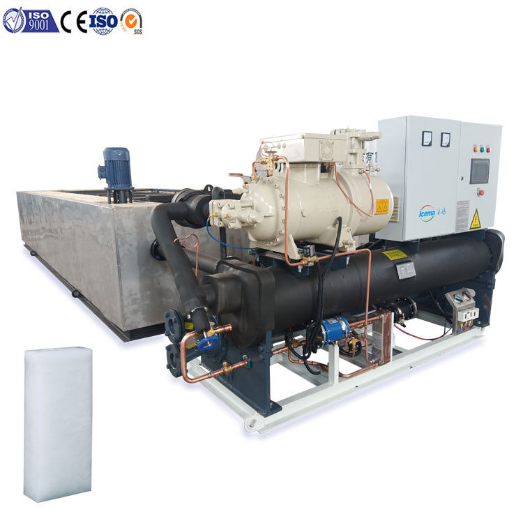 Máquina industrial de fabricação de blocos de gelo de 10 toneladas tipo salmoura 380 V