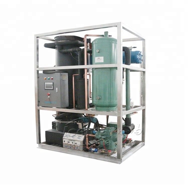 Máquina de fabricação de gelo por tubo industrial 3T/dia CE sistema de fabricação de gelo por tubo comercial para conservação fresca