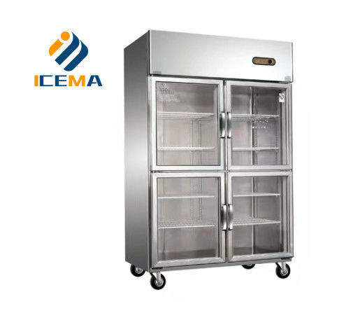 780L Equipamento de cozinha profissional frigorífico vertical frigorífico de marca frigorífico comercial frigorífico de quatro portas