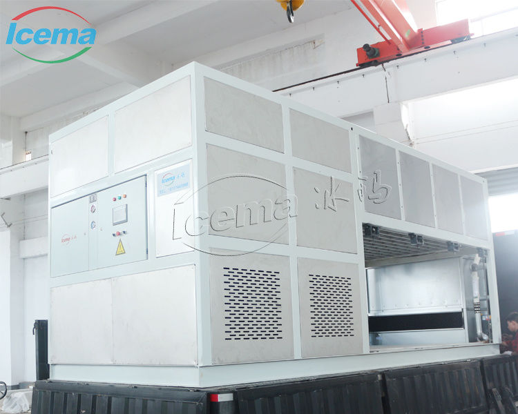 37.5KW Capacidade de arrefecimento Máquina de gelo de bloco de arrefecimento direto com evaporador de chapa de aço inoxidável