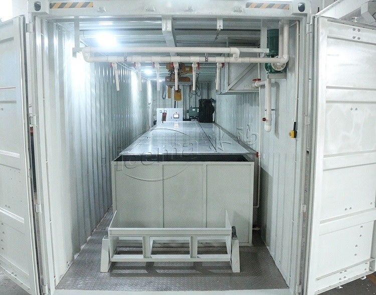 Loja de alimentos Container industrial Bloco de geladeira Máquina de fazer gelo Peso 25kg 50kg 100kg Consumo