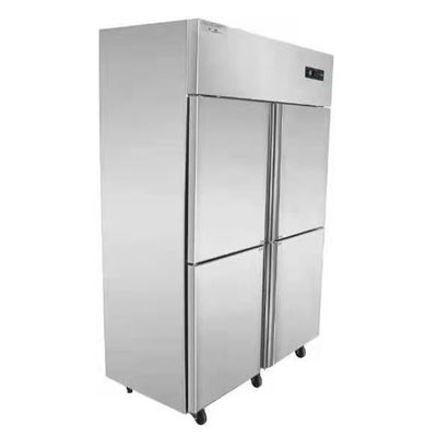 Bom preço Geladeira vertical de aço inoxidável, freezer 360L, 4 portas, cozinha comercial on-line