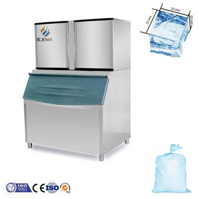 Bom preço Máquina automática de fabricação de gelo de 250 kg de capacidade 1000 kg / 24 h para produção comercial de gelo on-line